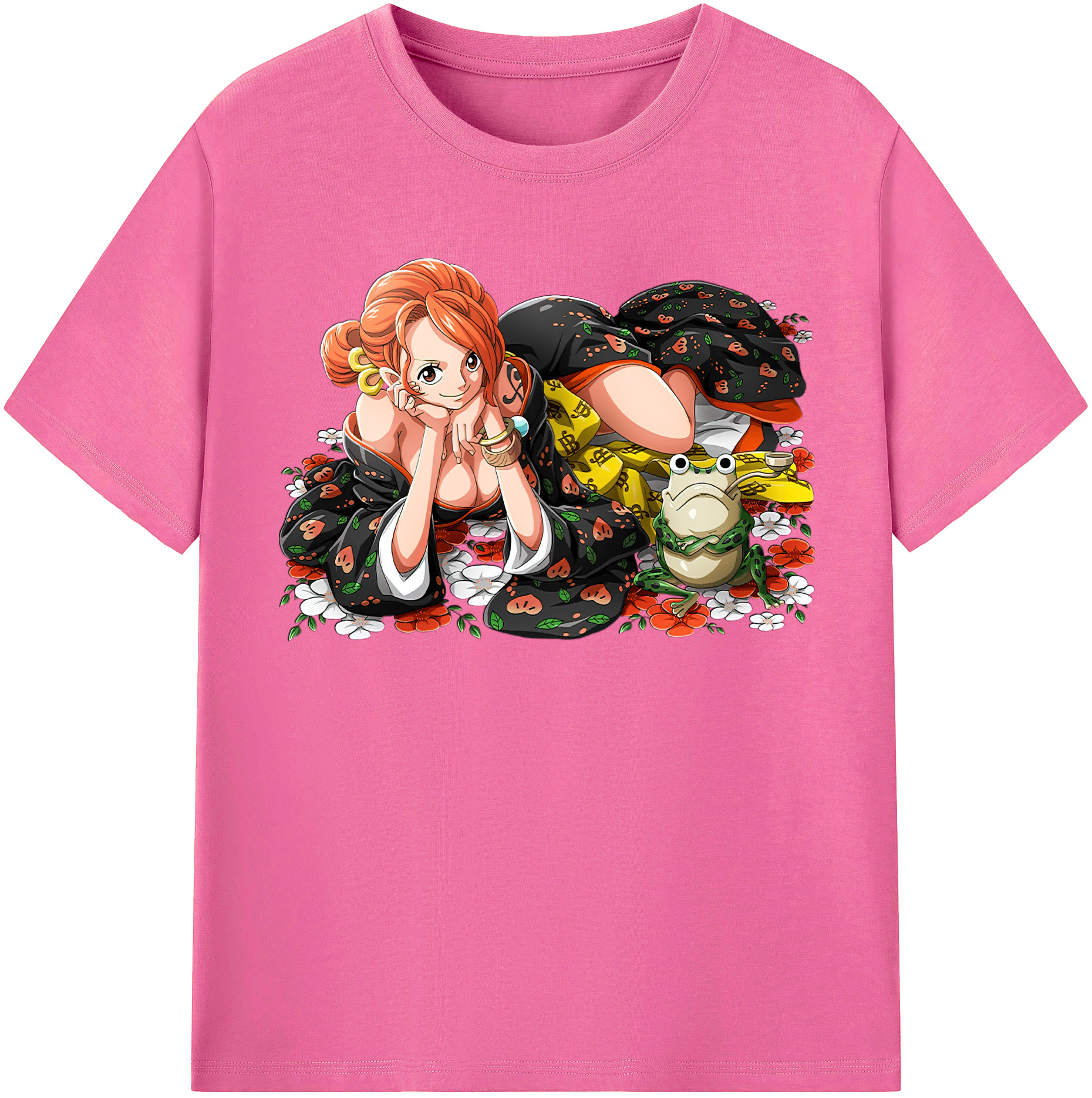 （画像用） ワンピース ナミ ONE PIECE Nami レディースカジュアルプリントTシャツ（綿100％）